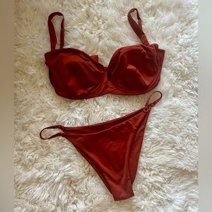 Monday Swimwear Rust Bikini Set